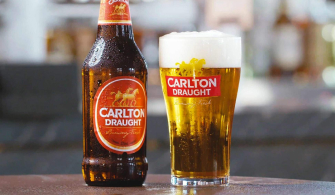 Cold Carlton Draught stting on the bar